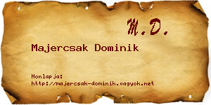 Majercsak Dominik névjegykártya