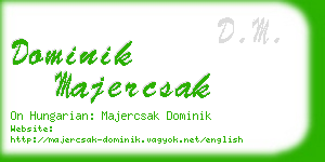 dominik majercsak business card